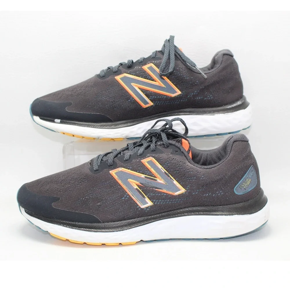 New Balance Fresh Foam 680v7 Mens Running Shoes Black Orange M680CK7 Size 10 4E